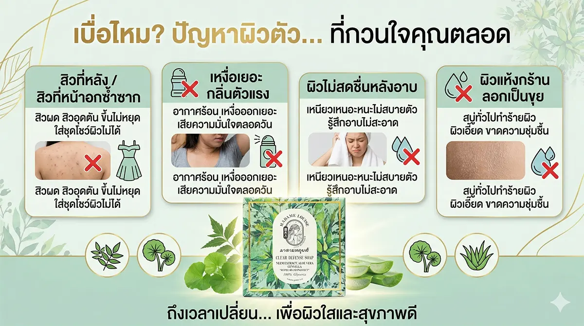 madame louise clear and defence soap problem