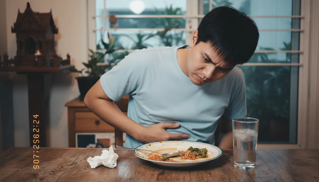 แก๊สและอาหารค้างที่เป็นตัวการ