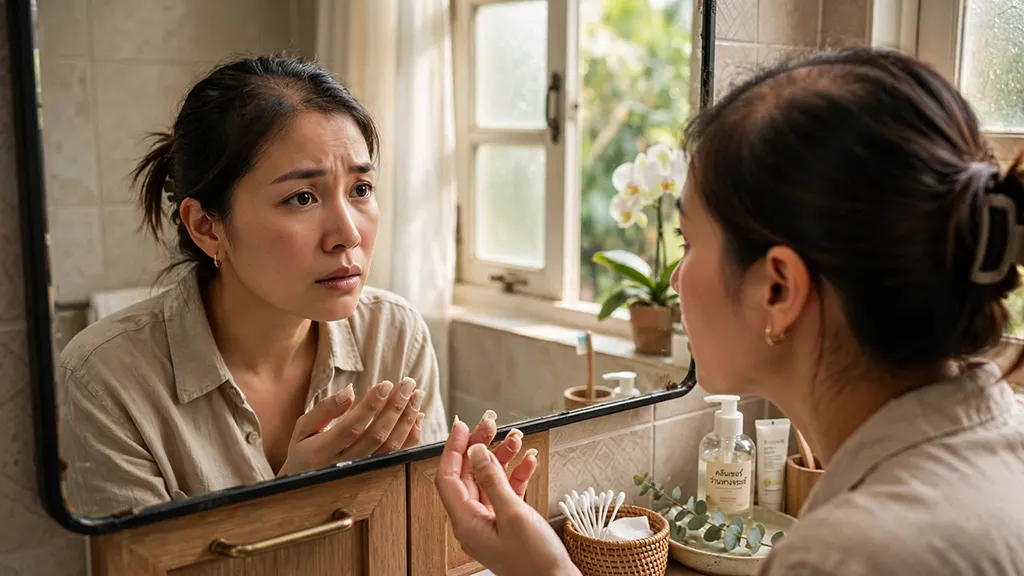 thai_woman_bathroom_mirror